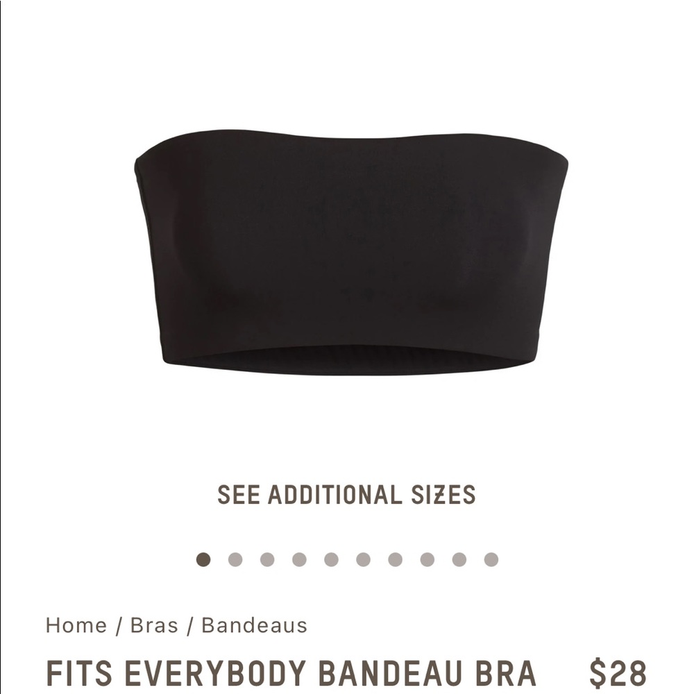 SKIMS Fits Everybody Bandeau Bra Black